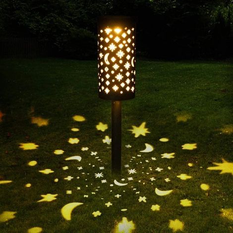 Kreative Solarbeleuchtung für Rasenflächen, Gärten und Häuser LED-Lampen Gartendekoration tragbare Lampen Straßenbeleuchtung Solarlampen in Stern- und Mondform (Großhandel) (1/5)