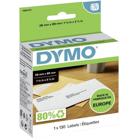 DYMO 1983173 Rotolo di etichette 89 x 28 mm Carta Bianco 130 pz. A tenuta permanente Etichetta per indirizzo (1/5)