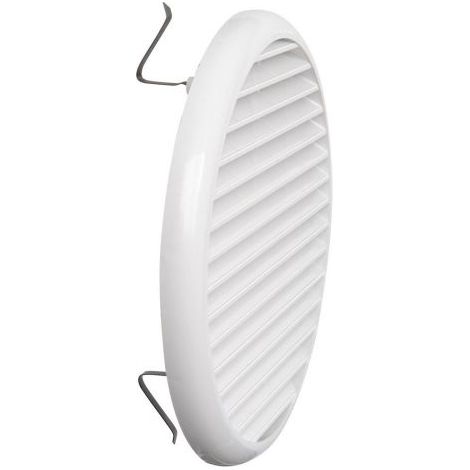 GRIGLIA DI AERAZIONE VENTILAZIONE IN PVC TONDA CON MOLLE DIAMETRO 120/160