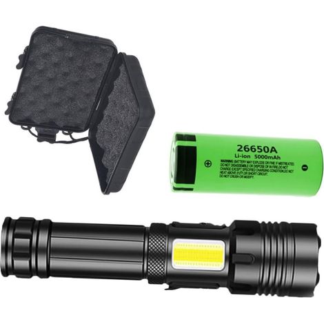 SHINEOFI Lampe Torche De Camping Rechargeable Lampe Poche Led Puissante Usb Pour Extérieur (1/5)