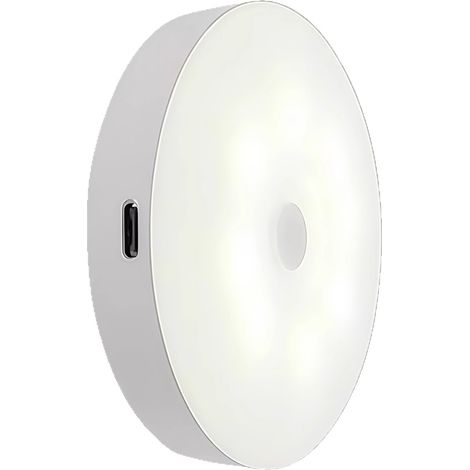 Nachtlicht mit Bewegungsmelder – Schlafzimmerlampe – Magnetische Schreibtischlampe – Augenschonende, wiederaufladbare Nachttischlampe – LED-Lampe mit einstellbarem