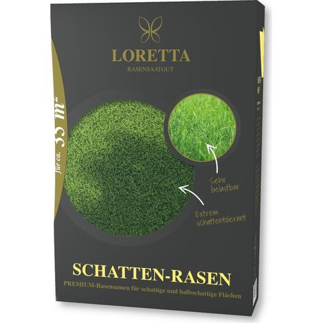 Loretta Schattenrasen Premium mit Poa supina 0,6 kg Rasensamen Premiumrasen