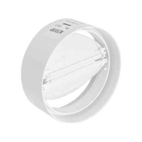 RACCORD POUR TUYAUX RONDS EN ABS AVEC VANNE PAPILLON. Dimensions : diamètre 125 mm.