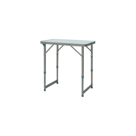 Klapptisch, Campingtisch, Gartentisch, höhenverstellbar, Aluminium, MDF, Weiß
