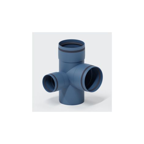 PoloPlast POLO KAL XS Raccord double en T DN 110/75/110, 87,5 degrés, angle