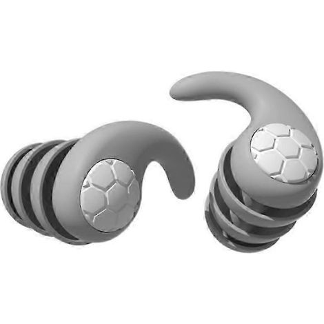 Bouchons d'oreilles 3 couches, réduction de bruit jusqu'à 40 dB, confortables pour dormir, couleur gris. (1/5)