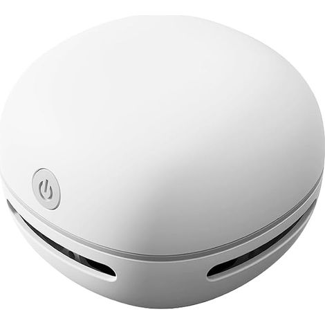 Aspirateur de Bureau Mini, aspirateur de Bureau sans Fil Rechargeable, Nettoyeur de Table à Chargement USB, Balai à poussière Portable à Un Bouton, Blanc (1/5)