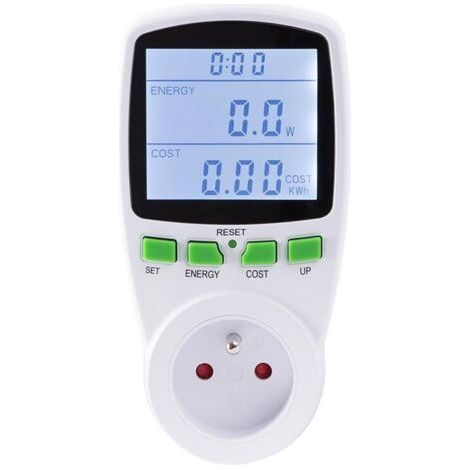 WATTMETRE PRISE – compteur electrique consommation d'énergie, programmateur prise electrique, protection surcharges – Maîtrisez votre électricité avec style et précision (1/5)