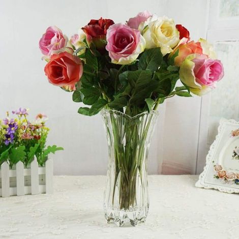 Vase à fleurs - - Queue de phénix - Verre cristal épais - Contemporain - Design (1/5)