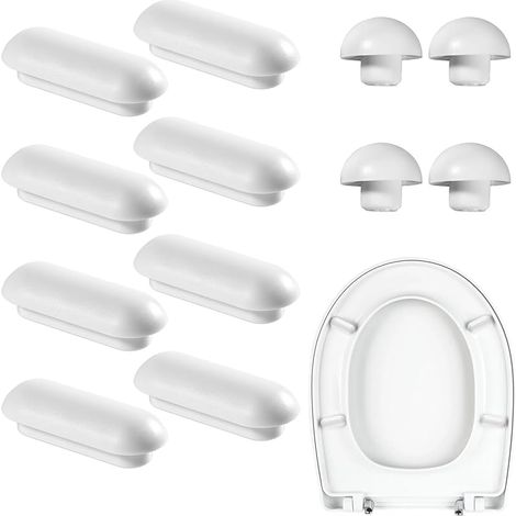 Lot de 12 tampons pour siège de WC, tampon de rechange pour siège de WC, espaceurs pour siège de WC, pour la maison, le bureau, l'hôtel (1/5)