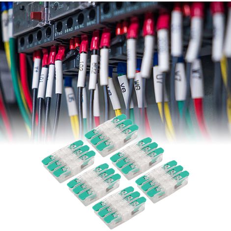 Vente par lots de 10 unités : connecteur de fil H63G 3 entrées 3 sorties 0,5-6 mm², répartiteur rapide, 41 A 450 V. (1/5)