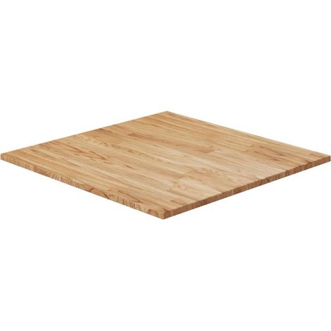 Plateau De Table Plan de travail - carré Marron clair90x90x1,5cm Bois chêne traité BV124477 - BonneVie (1/4)