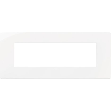 Placca vimar plana up 7 moduli bianco 14657u.01 design moderno