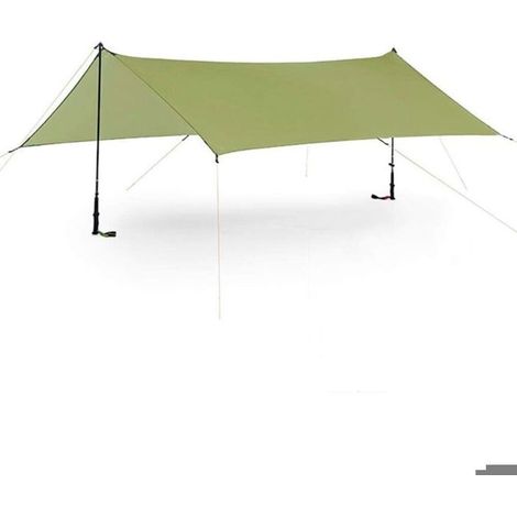 Voile pare-soleil rectangulaire 3x4,5m vert imperméable anti-UV Oxford pour balcon jardin terrasse (1/4)