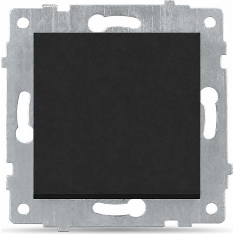 Module interrupteur simple encastrable 80 mm 16A noir (1/5)