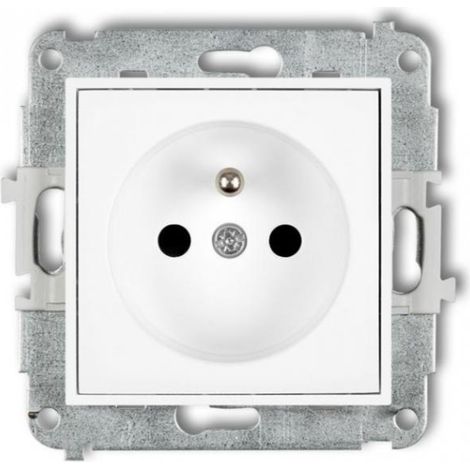 Mini enchufe individual con/con obturadores, color blanco MGP-1zp