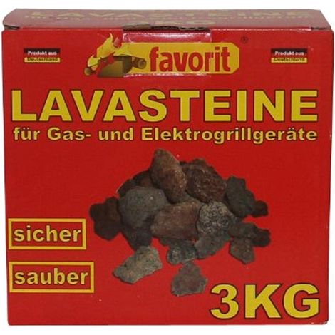 Unbekannt Favorit Roccia lavica Naturale 3050 per Il Gas e Griglie elettriche 3kg