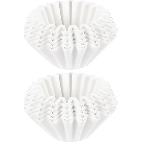 Lot de 100 filtres à café en papier pour la maison, les cafés, les restaurants et les bureaux (blanc) (1/5)