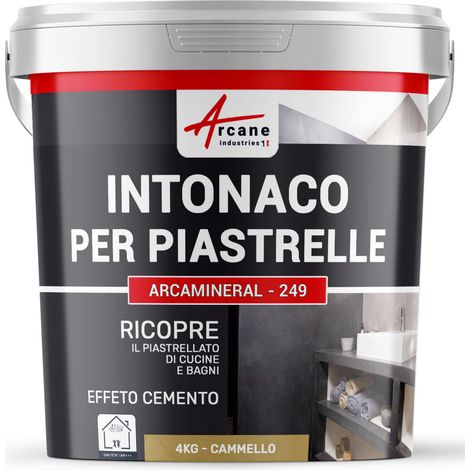 Intonaco per piastrelle del bagno e cucina, su pavimento e pareti - ARCAMINERAL - 4 kg (circa 2,6 m²) Cammello - ARCANE INDUSTRIES (1/2)