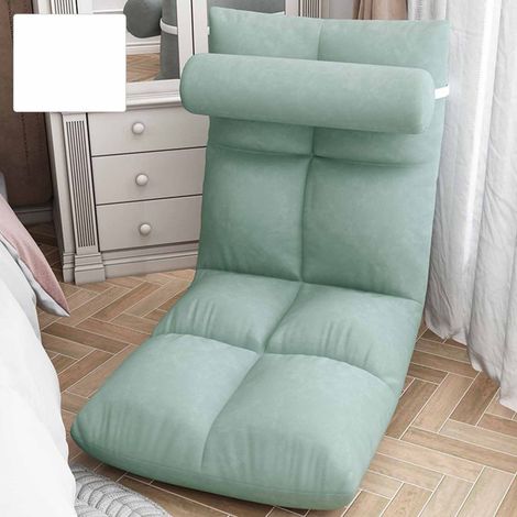Fauteuil de sol avec dossier, canapé-lit pliant, fauteuil inclinable, fauteuil de jeu au sol, fauteuil de méditation pour adultes, bleu paon (1/5)