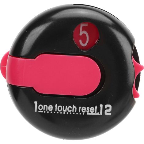 Compteur de score de golf à clip, bouton de remise à zéro, accessoire de golf pour casquette ou gant, noir et rose (1/5)