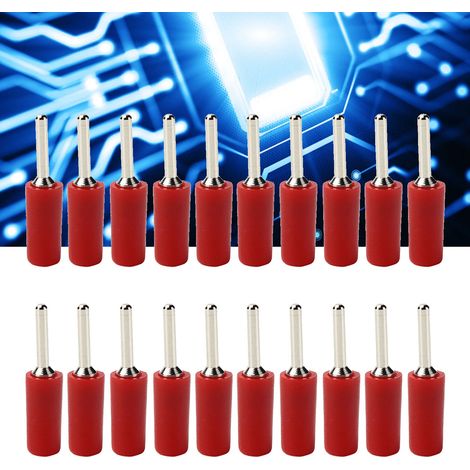 2 mm Bananenstecker aus reinem, vernickeltem Kupfer, 2 mm Bananenstecker mit geradem Stift, kompatibel mit dem roten Innenfeder-Panelstecker J.10001. (1/5)
