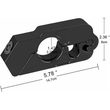 Serrure de poignée antivol antivol klaxon de moto électrique noir (1/4)