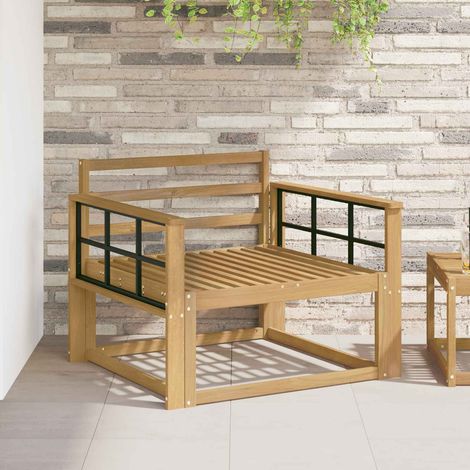 Teenpull – Outdoor Mittelsofa Massivholz Akazie Weiß (1/5)