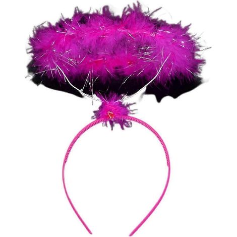 Bandeau pour cheveux Angel Ring pour adultes et enfants, léger et en peluche, avec décoration pour fêtes et spectacles-Rose Red (1/5)