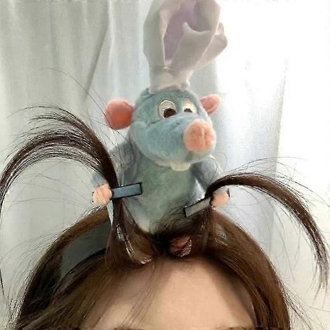Bandeau Ratatouille Kawaii Cartoon Mignon Peluche Poupée Serre-tête à Large Bordure Épingle à Cheveux Coiffe Photo Créative Cadeau Fille-Good