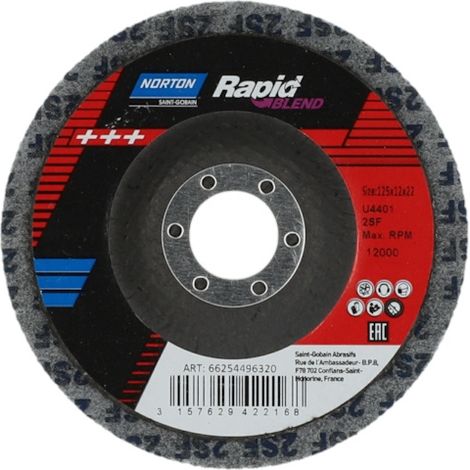 FP – Disque à lamelles pour meuleuse 125 mm – Grain 80 pour polissage bois dur – Épaisseur 12 mm – Diamètre intérieur 22 mm (1/3)