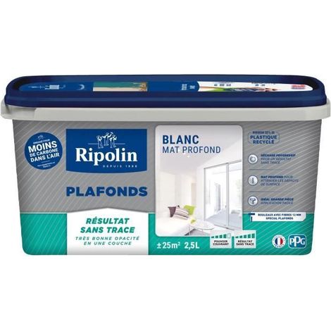 Deckenfarbe - RIPOLIN - Xpro3 - Mattweiß - 2,5 l - Ergiebigkeit 25 m²
