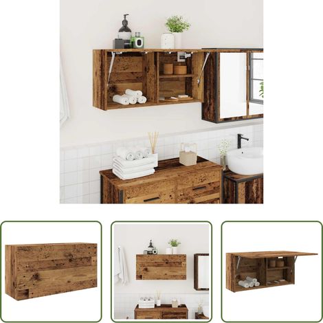 vidaXL Altholz Optik - Bad-Wandschrank Altholz-Optik 80x25x40 cm Holzwerkstoff (1/5)