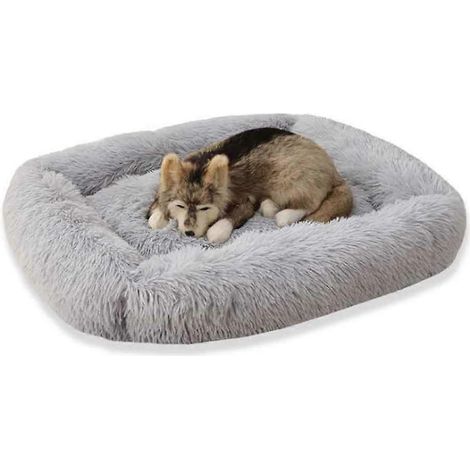 Coussin carré ultra doux pour chien, tapis chaud en peluche pour chat, lit pour grands chiens, niche pour chiot (1/2)