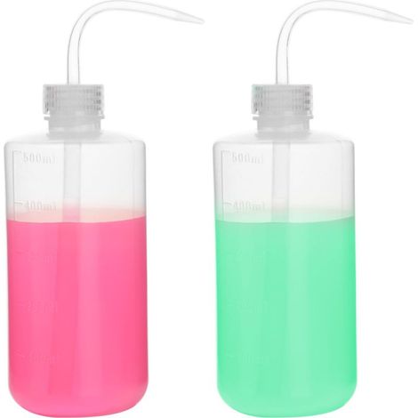 2 Paquet 500 ml Flacons de Lavage en Plastique à Squeeze avec LDPE Ouverture Etroite, Bouteille D'arrosage à Presser Squeeze Wash Bottle, 500 ml (1/5)