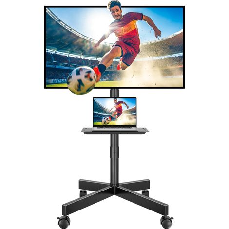 Support TV sur Pied à roulettes, 23-60 Pouces, Charge 40 kg (1/5)