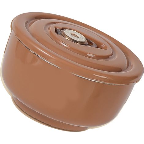 Bol enfant inox 304 antichoc double paroi épaisse isolant récipient conservation nourriture couleur café usage domestique (1/5)