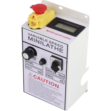 Boîtier de commande de tour, ensemble variateur de vitesse, interrupteur et fusible pour 0618‑3B 0618 AC 220 V