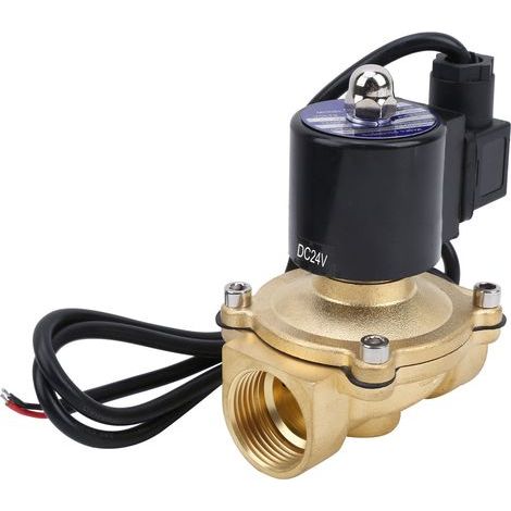 Messing-Magnetventil G1in, direktwirkend, normalerweise geschlossen, Industriewerkzeug, 24 V DC, 2 A, 250-25 (1/5)