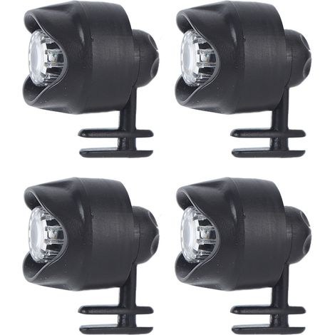 Lot de 4 Lampes LED Chaussures Étanches IPX4 - Noir ABS, 3 Modes Lumière Fixe/Clignotant, Pile CR2032 Incluse, Léger 16g (1/5)