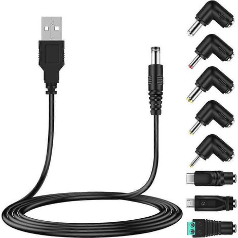Câble d'alimentation USB universel 5 V, câble d'alimentation USB vers CC -- (1/4)