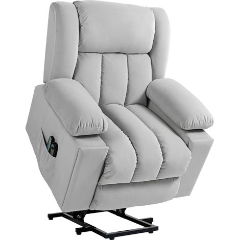 Chaise de télévision avec support d'aide Chaise de relaxation électrique avec fonction de massage/chauffage/lying, chaise TV avec porte-gobelet, compartiment de rangement (1/5)