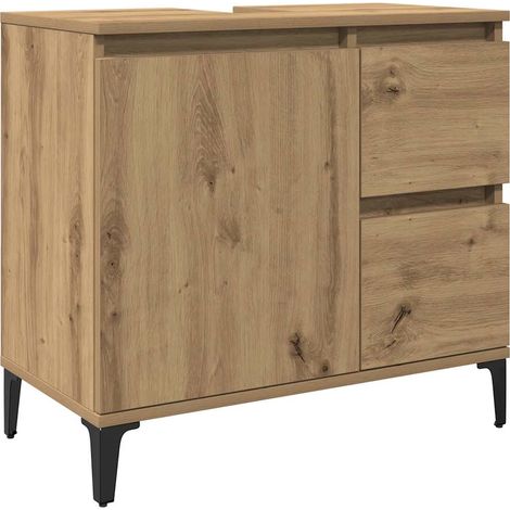 vidaXL Mobile Sottolavabo Rovere Artigianale 65x33x60 cm in (1/5)