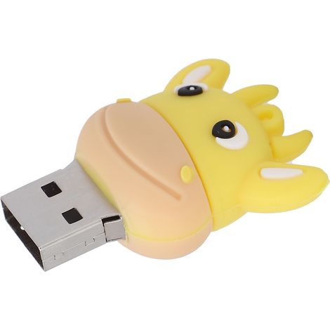 Clé USB U Disk, périphérique de stockage de données, accessoire informatique, motif vache, 128 Go (1/5)
