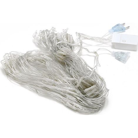 Filet Lumineux - 200 LED Blanc - 2 m x 3 m - Décoration Mariage Noël Extérieur Intérieur - 1 Pièce