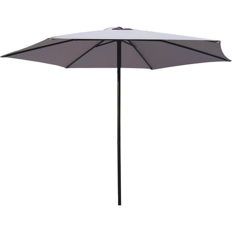 Ombrellone da Giardino Ø3 m Palo Ø38 mm in Acciaio Fadi Push-Up Grigio