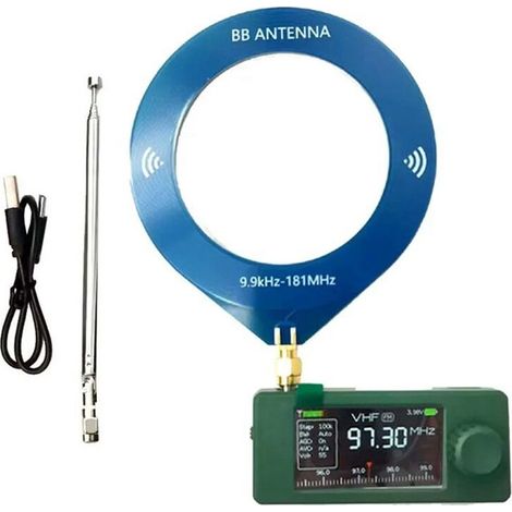 SI4732 Mini-Radio 9,9 kHz–181 MHz LSB USB AM FM 1,9-Zoll-Bildschirm Kurzwellenradioempfänger SI4732 + 2 Antennen
