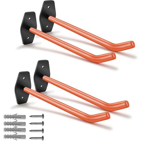 Lntyq Support Mural pour Pneus Porte-Pneu pour Montage Mural Paroi De Support De Jante pour Pneus De Voiture, Outils De Jardin, Jantes en Aluminium avec Vis Et Chevilles Set De 4 PièCes