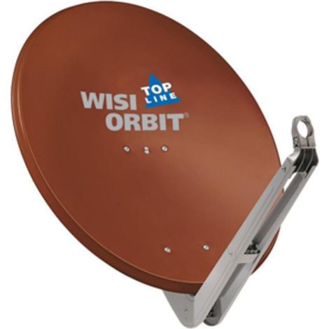 WISI antenne parabolique 85 cm alu recouvert de poudre,rouge-brun (RAL8012)
