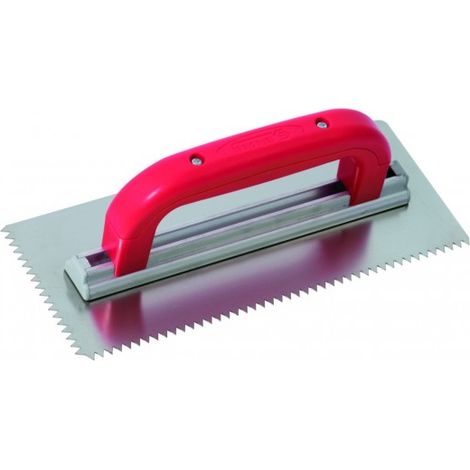 SOFOP TALIAPLAST - Platoir à colle inox 28x11 dents isocèles de 6mm